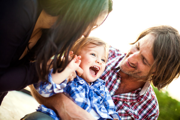 Image of family playing together