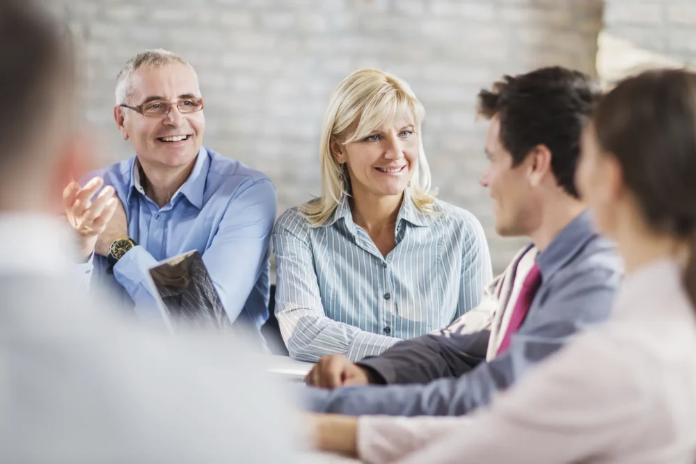 Group of people in a community or healthcare setting