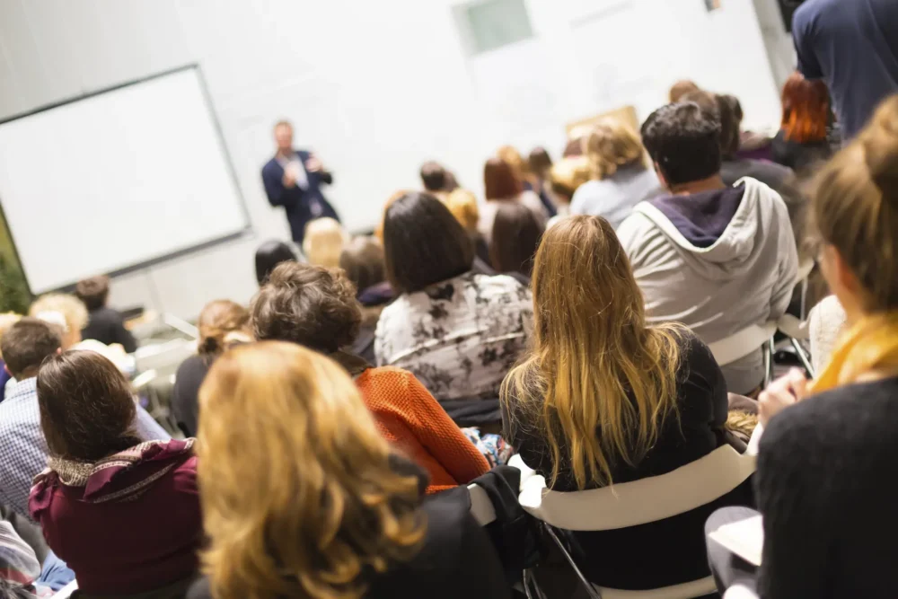 Students being taught in a class